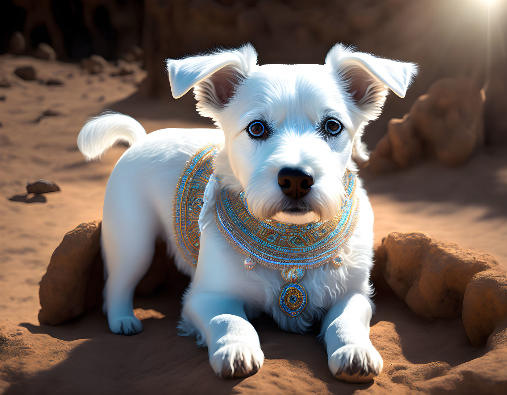 Mayan White Solar Dog