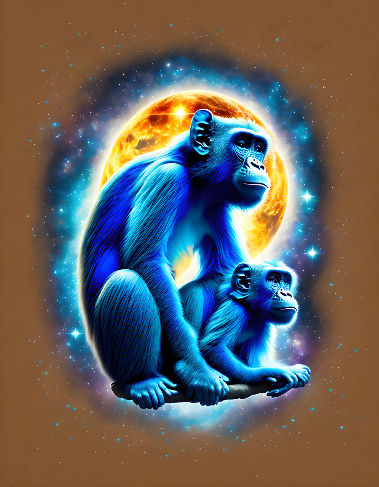 Blue Cosmic Monkey