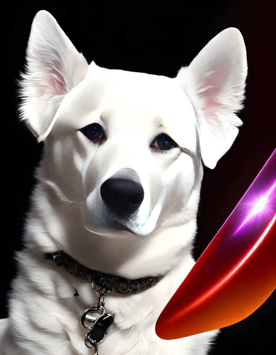white resonant dog 3