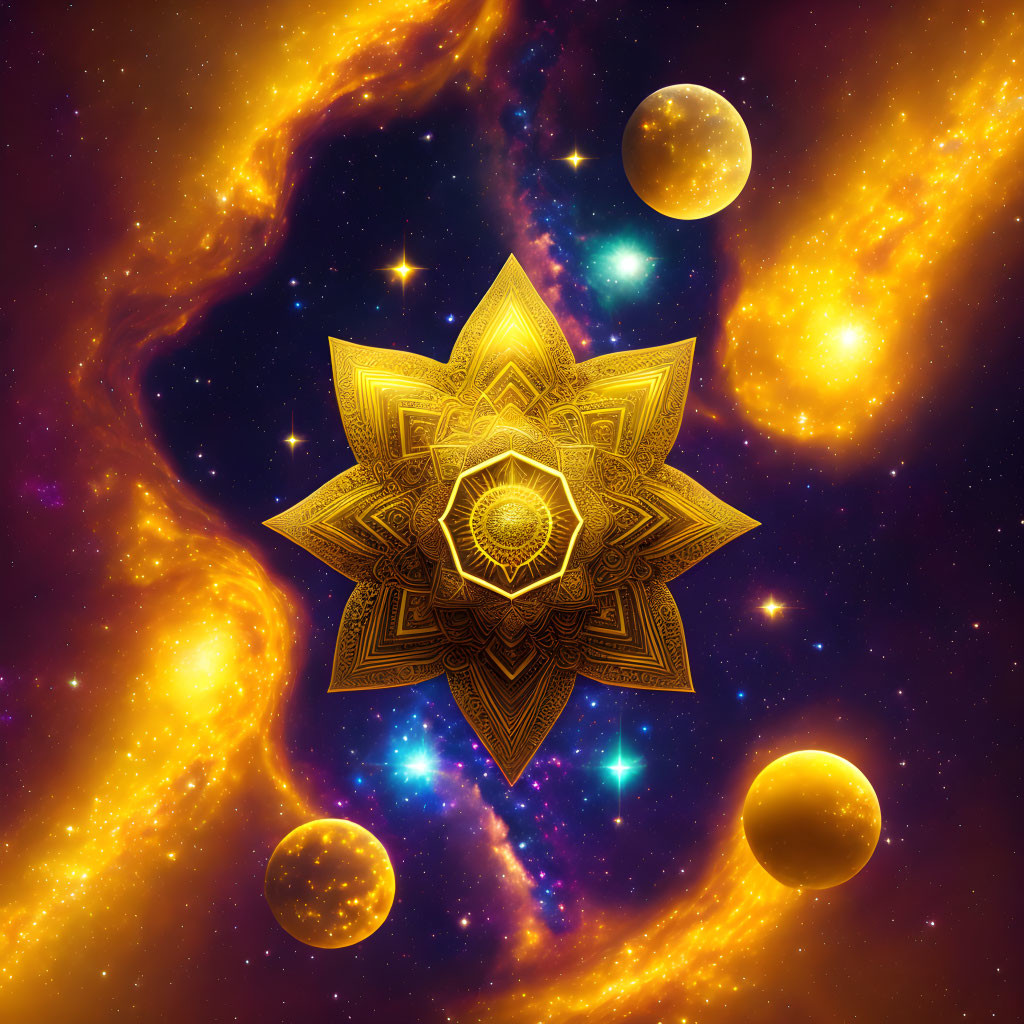 mayan Yellow Cosmic Star