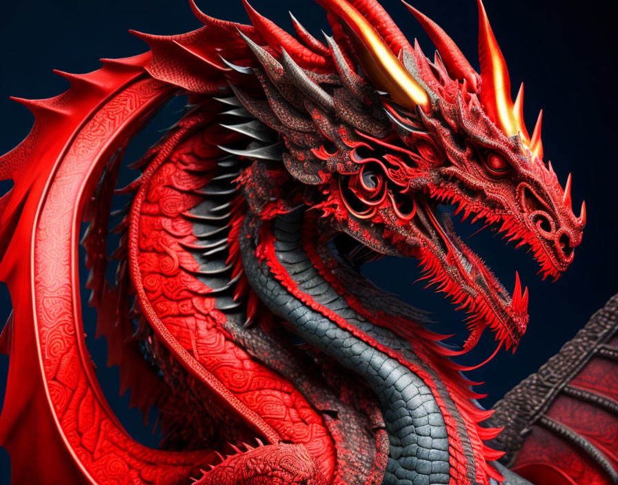 Mayan Red Resonant Dragon