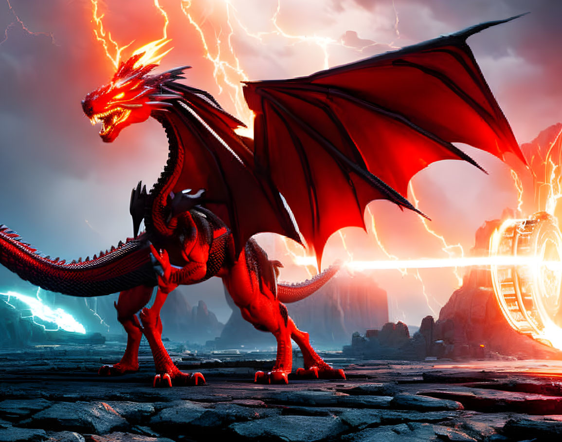 red electric dragon - blue storm wavespell