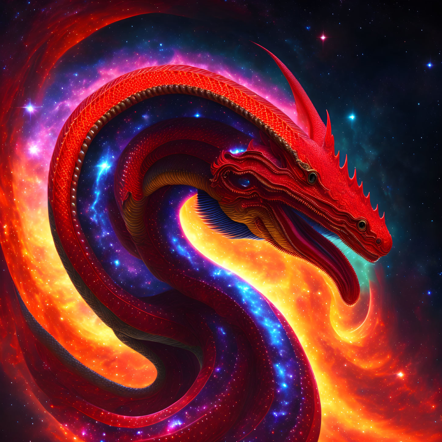 red galactic serpent/ dragon