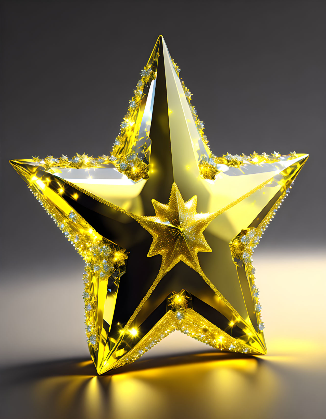 yellow crystal star
