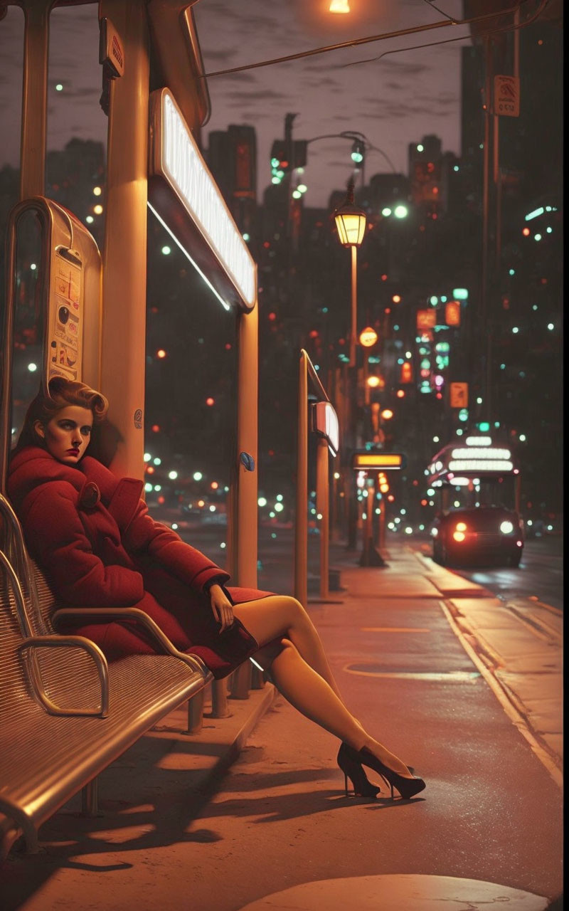 Film Noir but in Color a la Edward Hopper