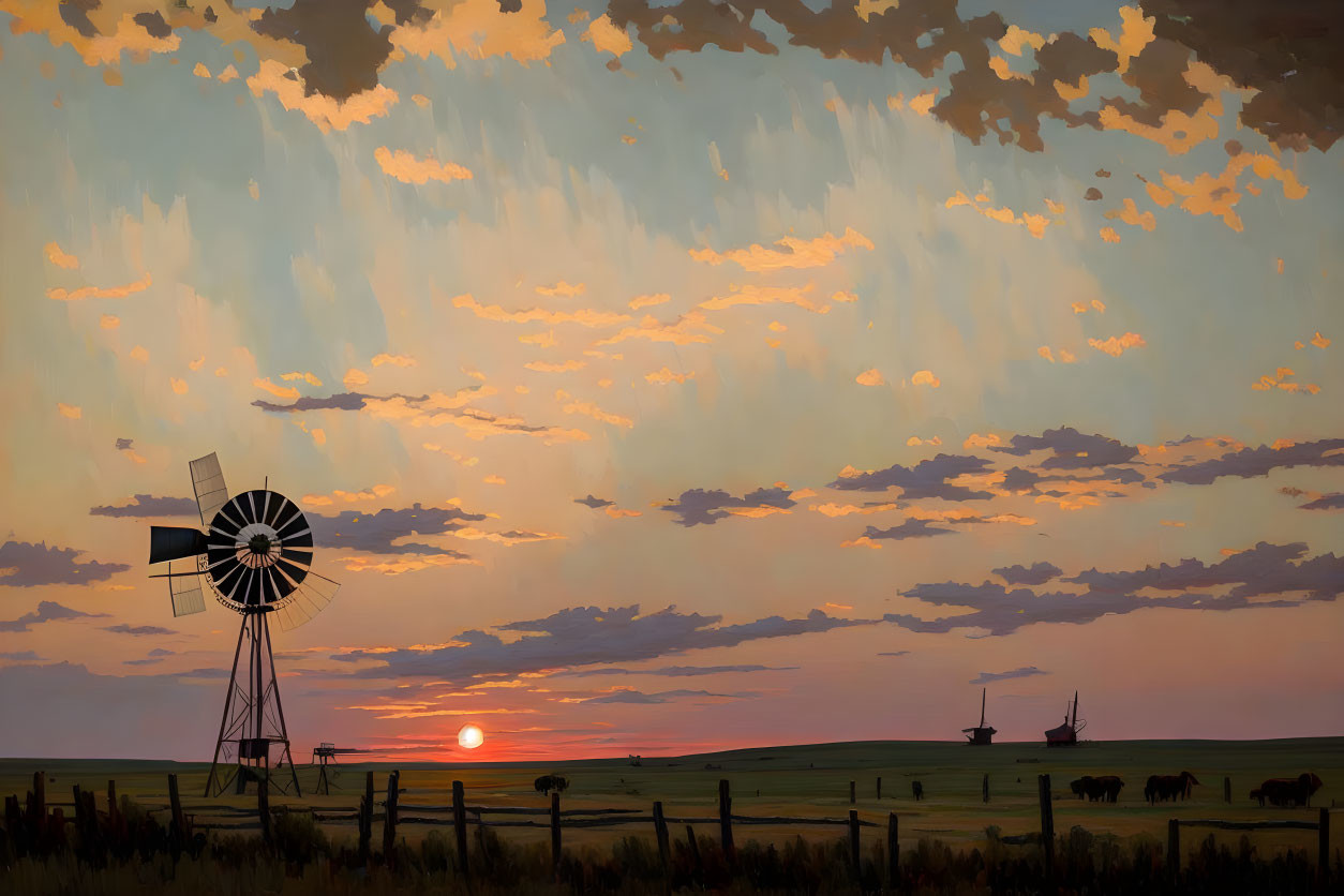 Great Plains, USA, Windmill