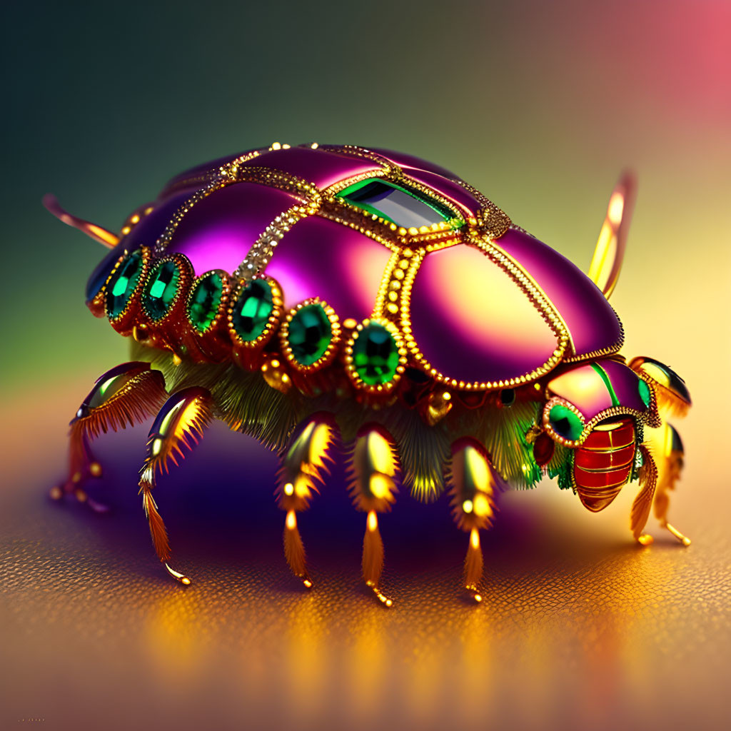 A golden beetle