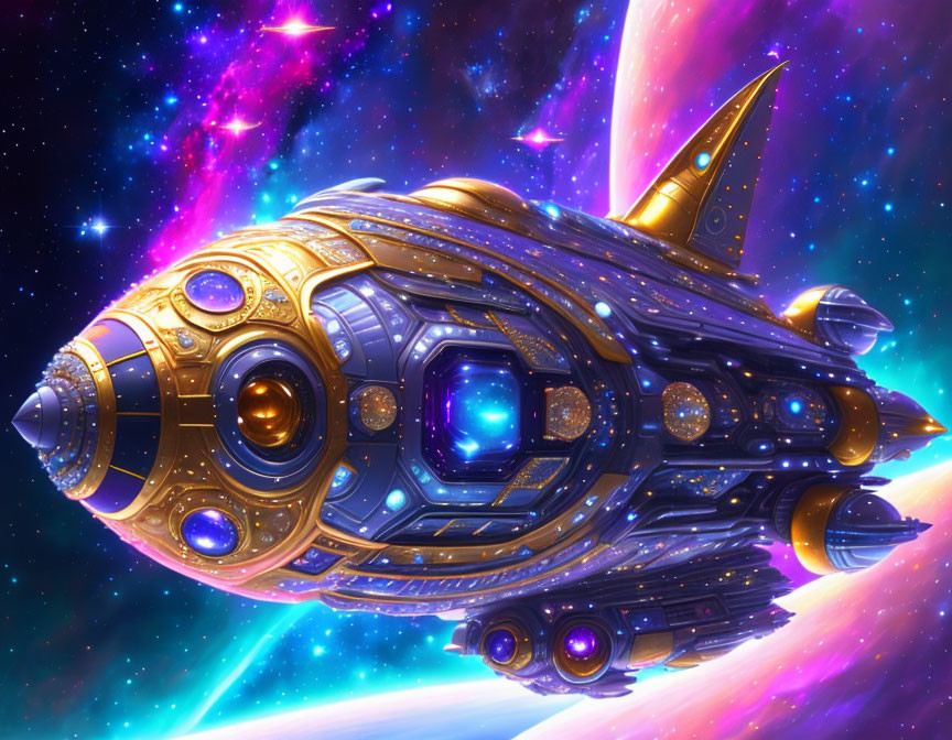 Bejeweled spaceship 
