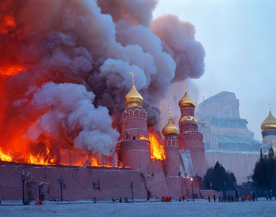 Burning of evil castle 