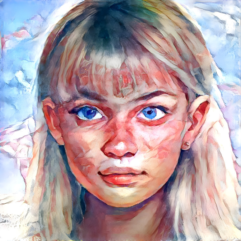 Portrait of blonde girl