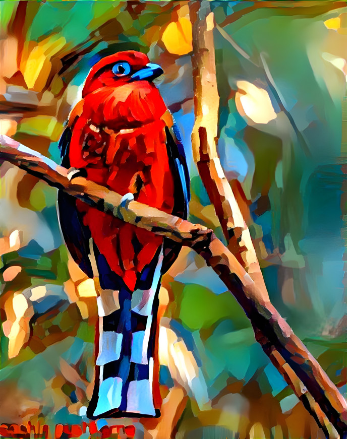 Bird in Red