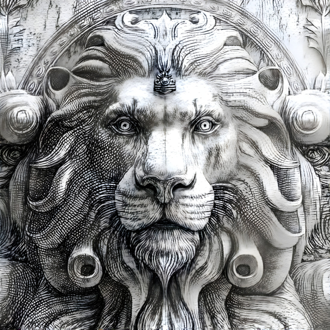 Lion in Stone