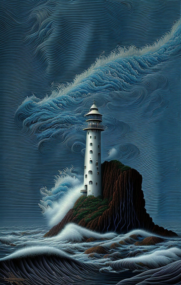 Lighthouse in Blue