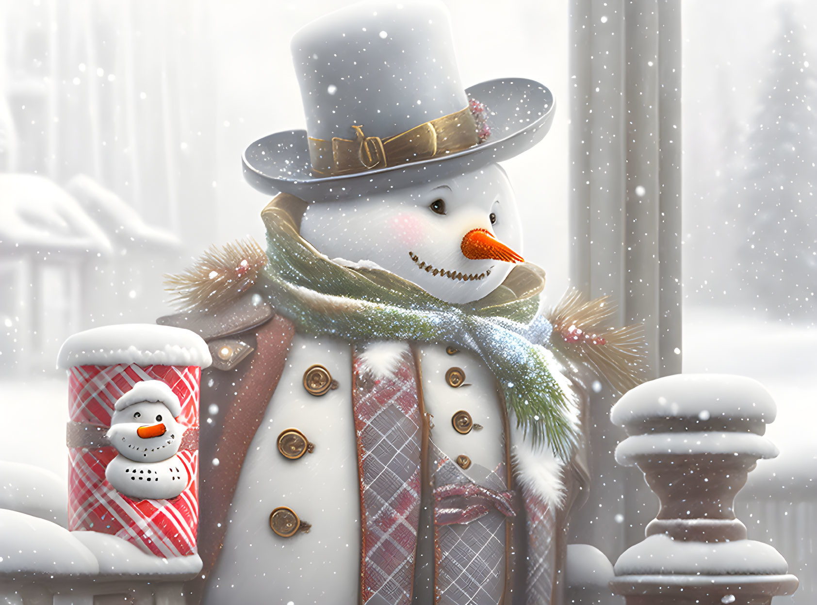 Nov 24 2023  Mr. Snowman enjoying the Snowstorm! ©