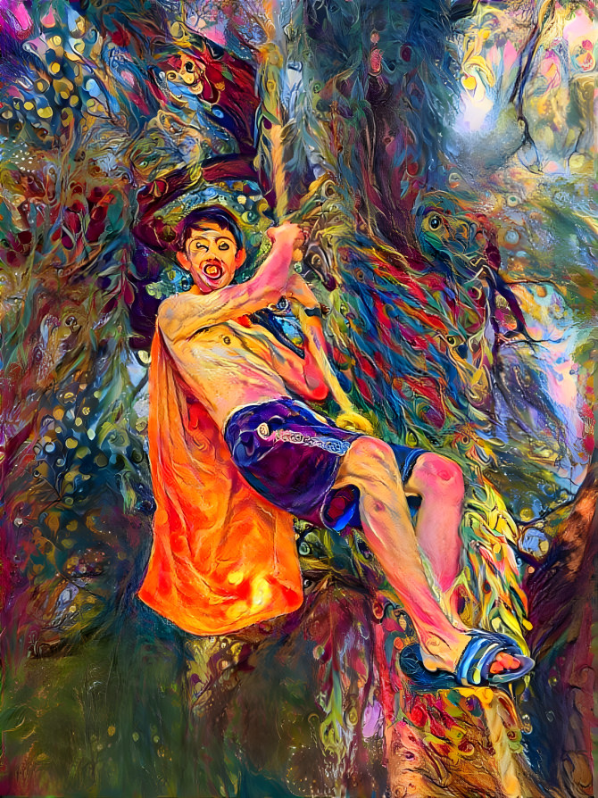 Boy in Tree 