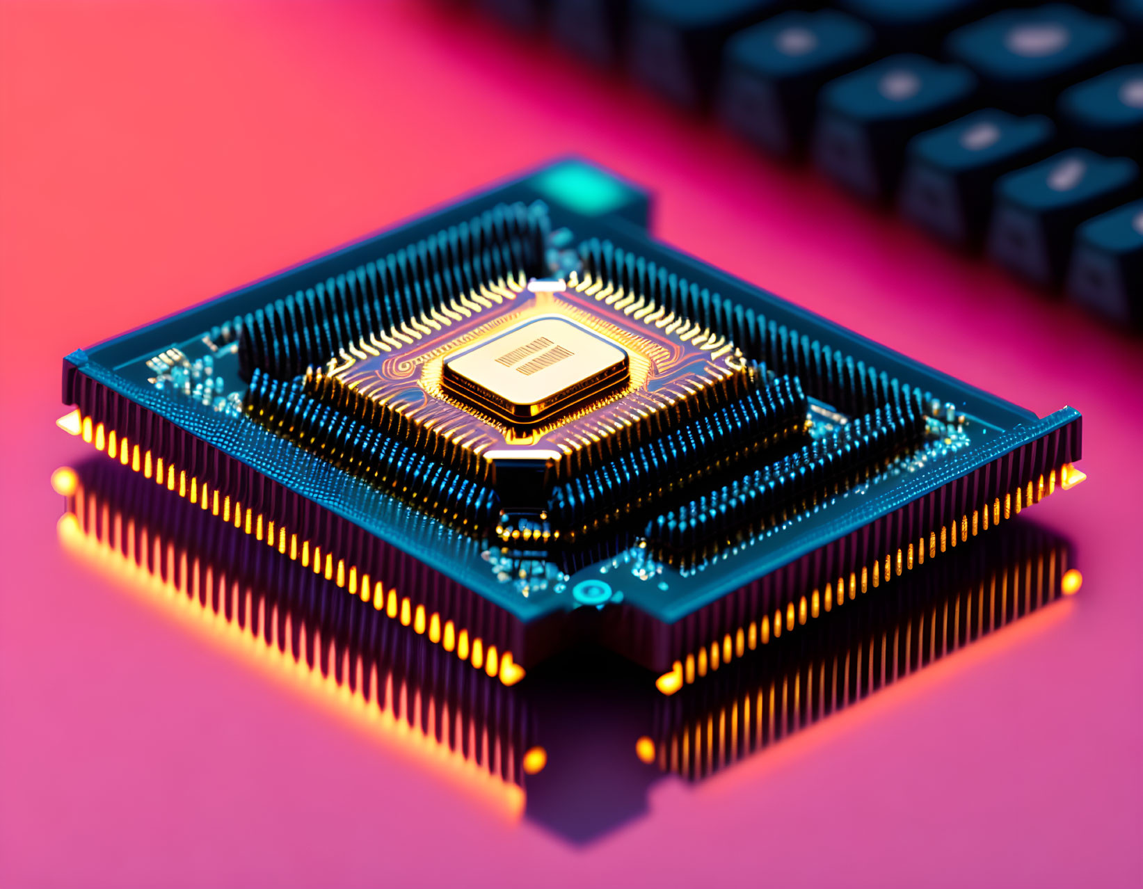 Super Cool Techy Computer Chip