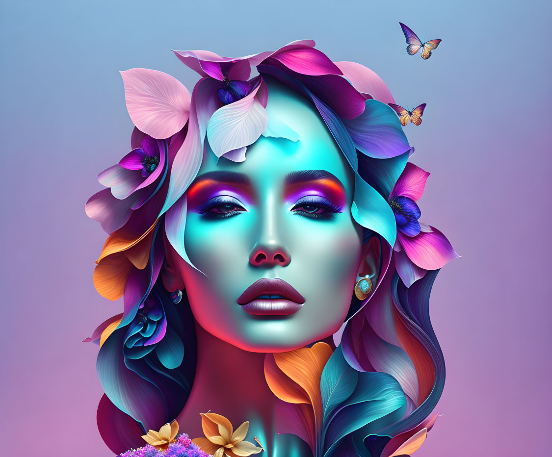 Godess of hues and butterflies 