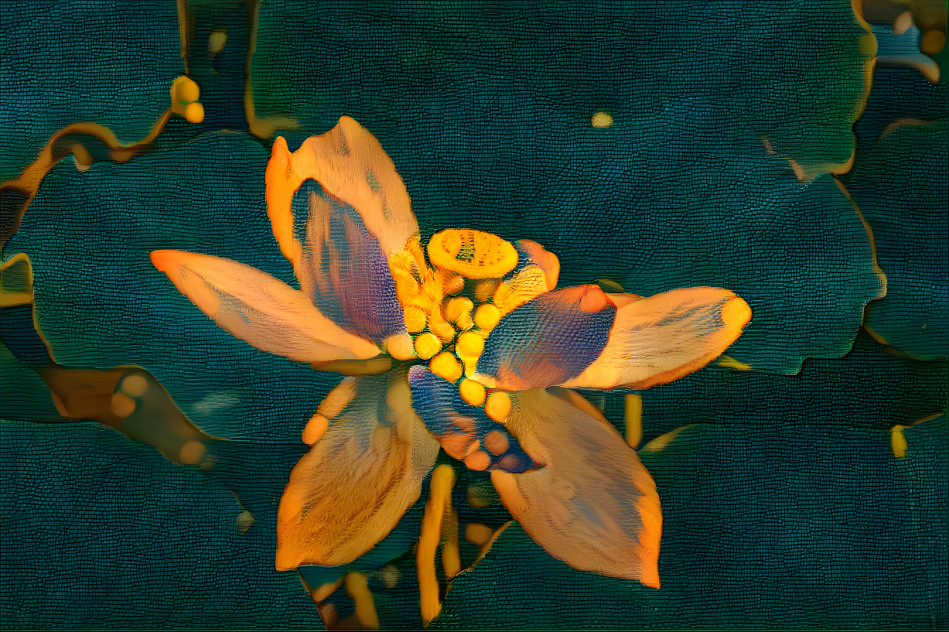 Golden Lotus Flower Embroidery 