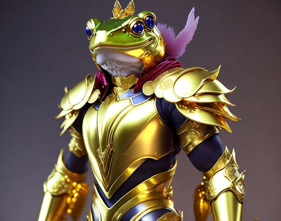  frog saint seiya character wearing golden armor