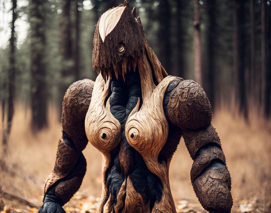 wood skinned monster