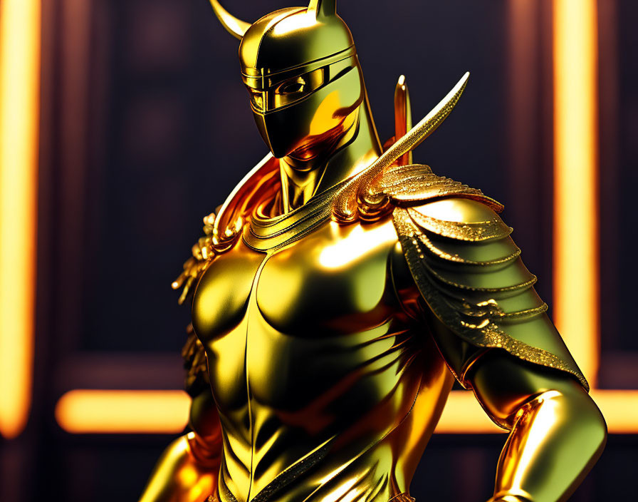  golden statue of ninja 