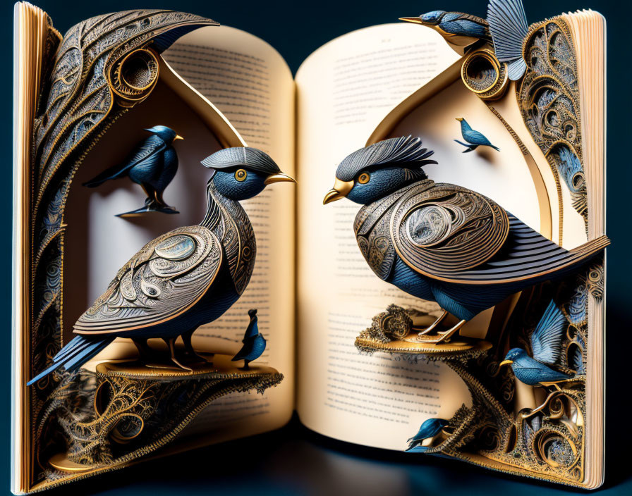 birds in a book