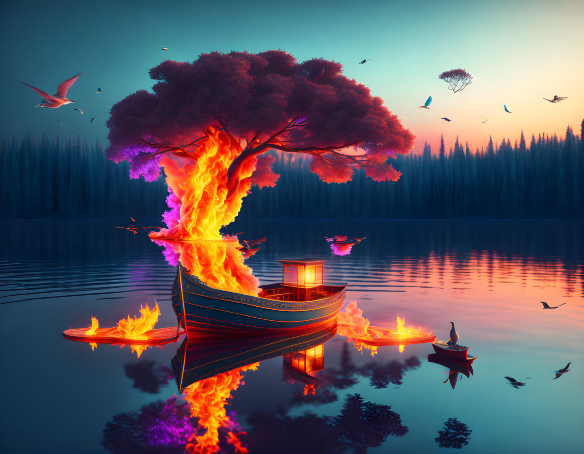 Floating Fire Berry Bush