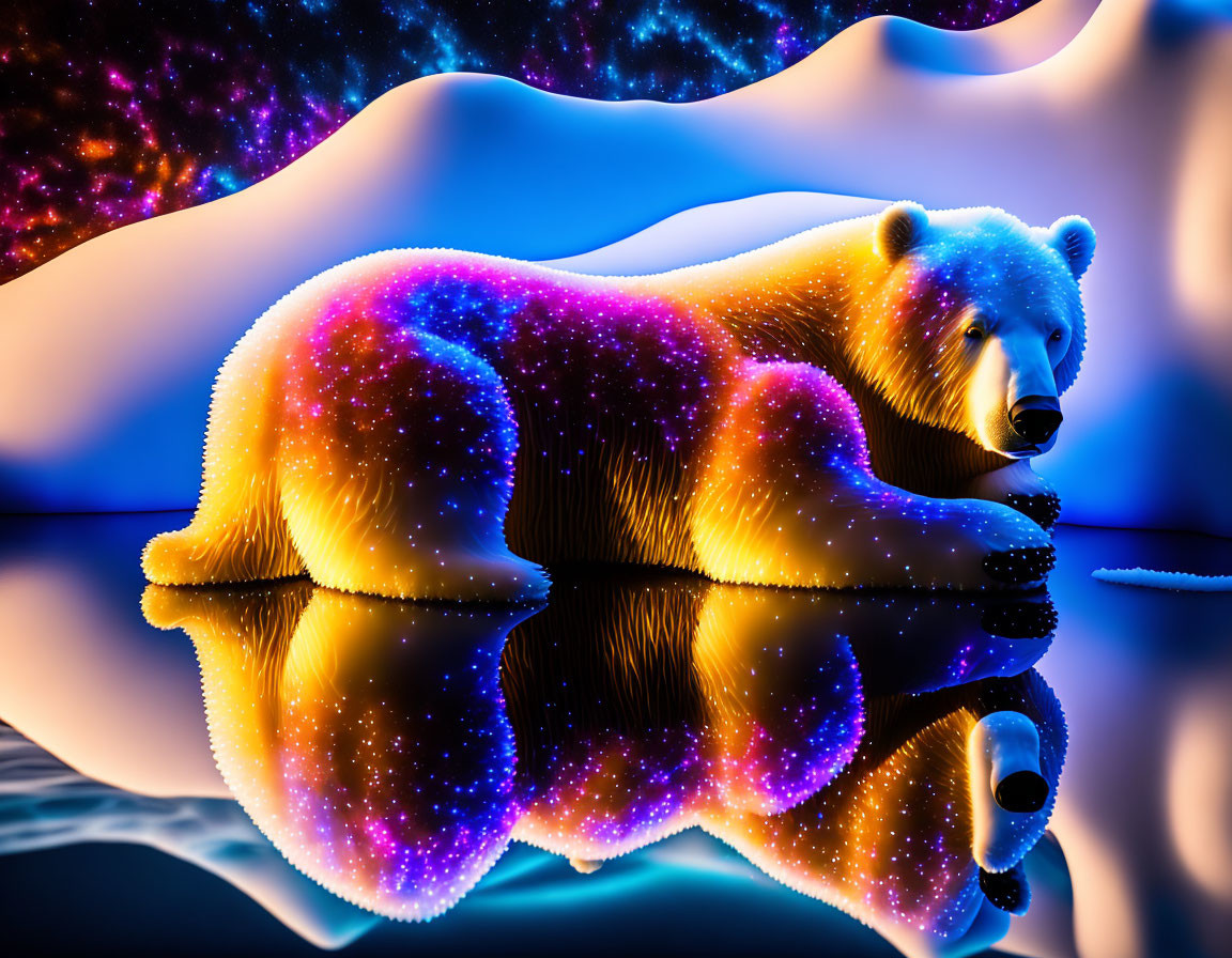 Gummy Polar Bear Adrift Cosmic Hues