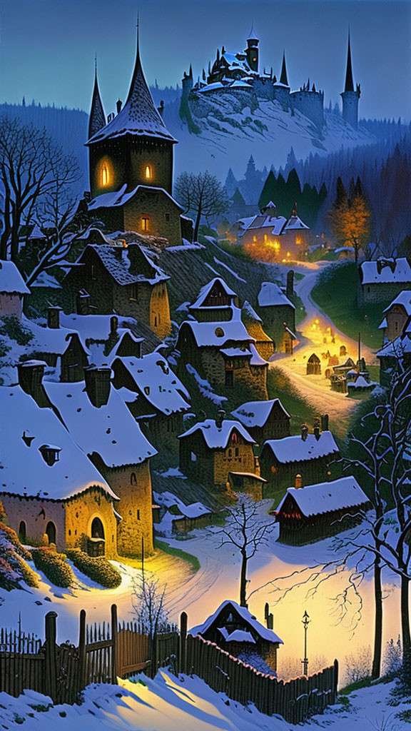 the Village on a Winter's Night