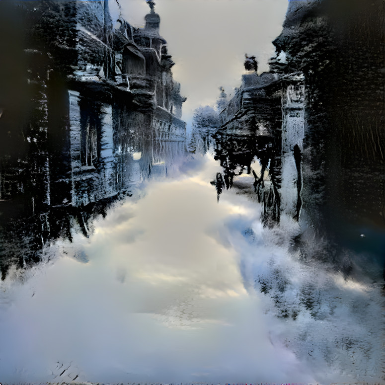 Snowy London Street    1880