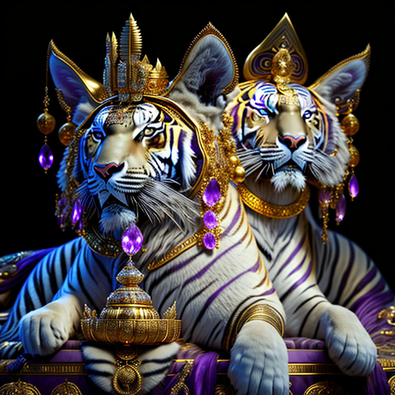 Deux couronnes a le Tigre