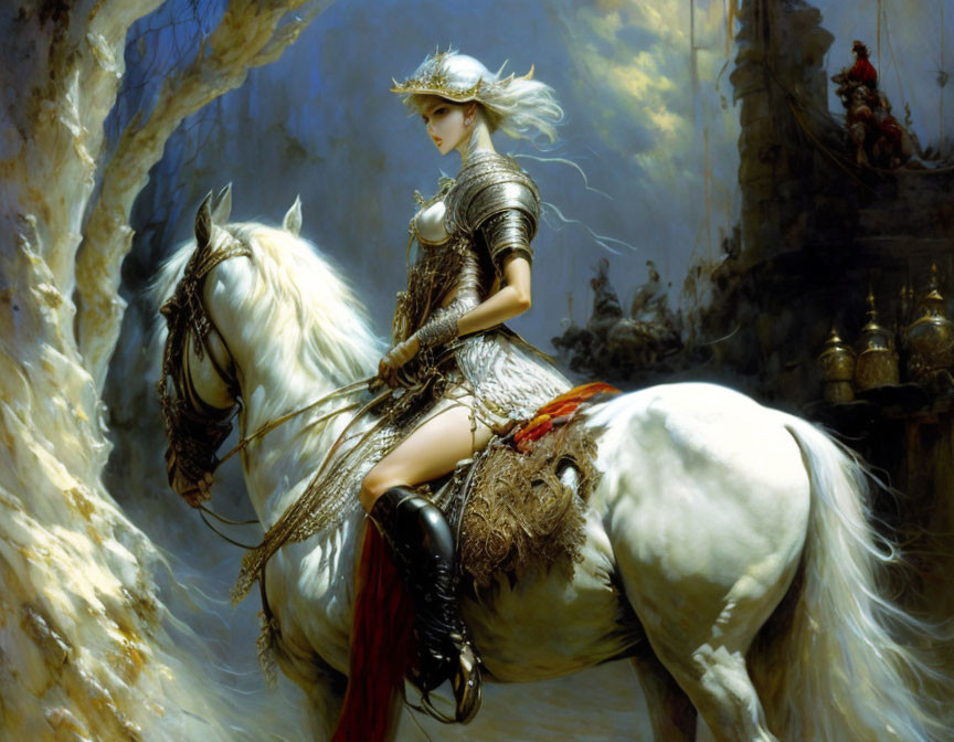  White horse rider