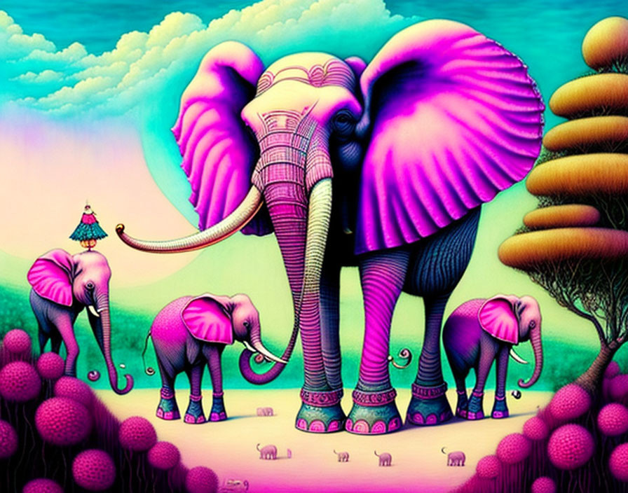The world is full of pink elephants