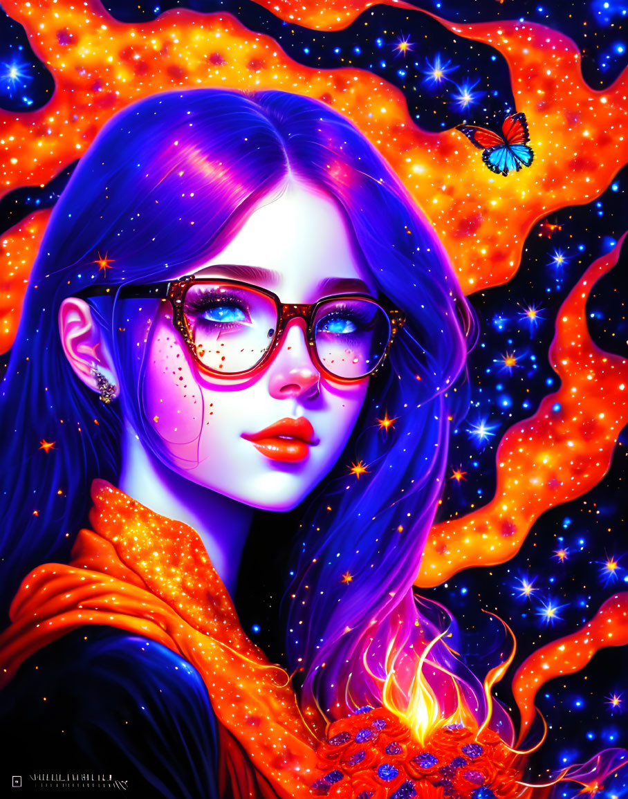Girl with glasses 
