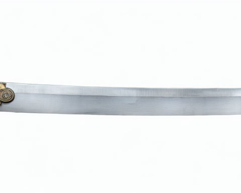 Detailed Curved Sword with Ornate Handle and Patterns