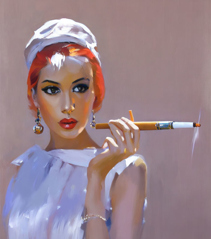 lady with a cigarette