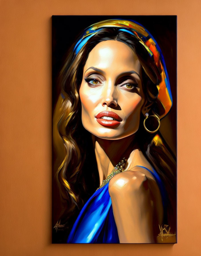 Angelina Jolie as a Girl with a Pearl Earring