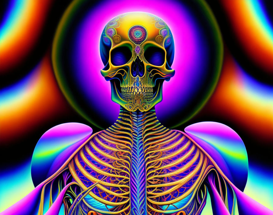 colorful skeleton