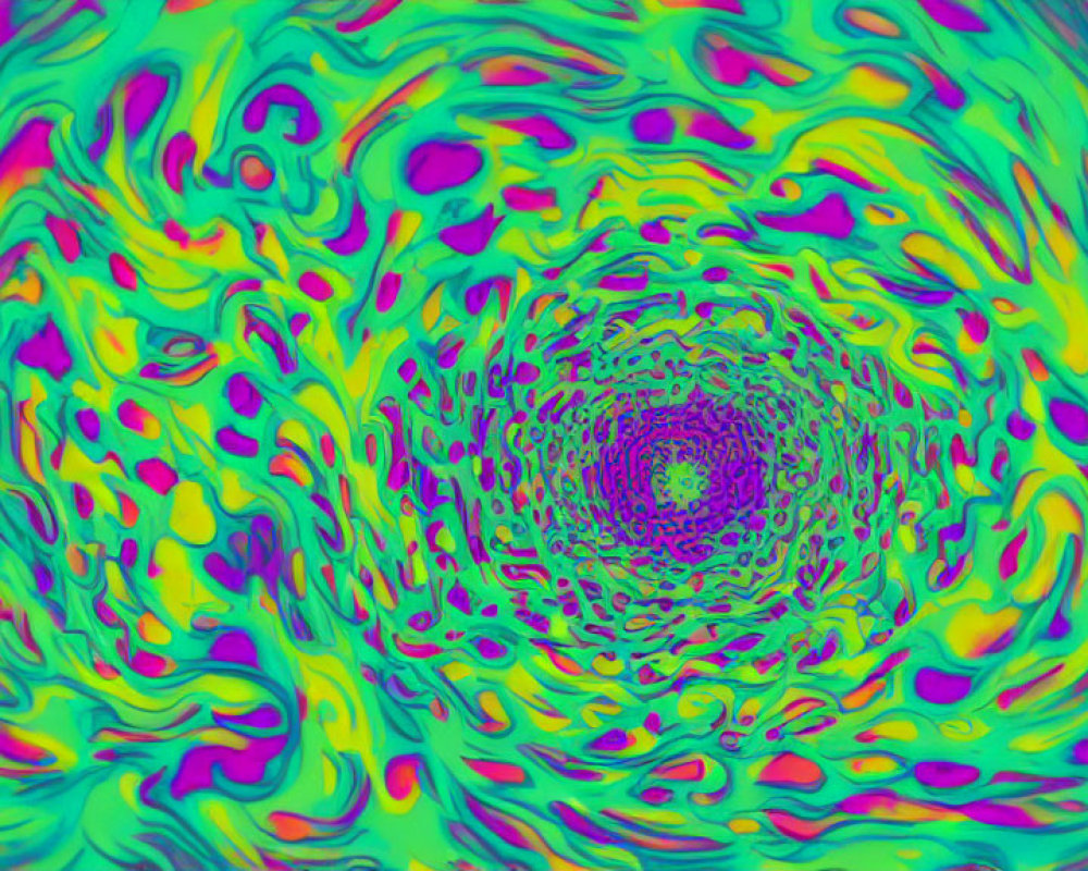 Colorful Swirl Pattern in Vibrant Blues, Greens, Purples, and Yellows