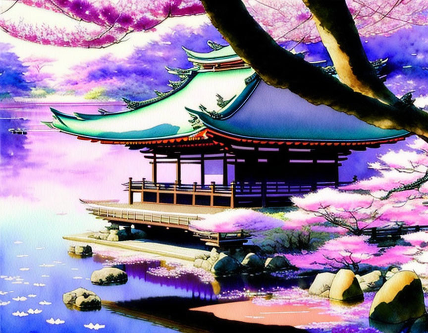 Tea House and Sakura