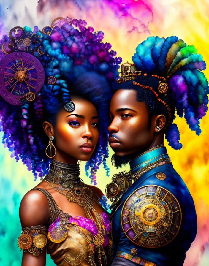 Afrocentric Steampunk Couple