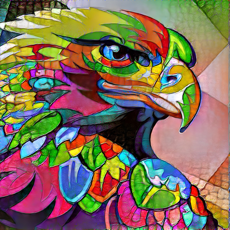 Colorful Stained Glass Bird