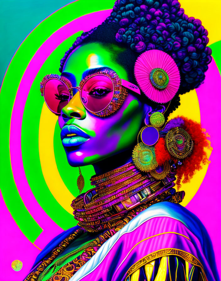 Stylish Afrofuturist Woman