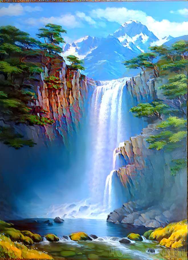 Mountainous Waterfall 