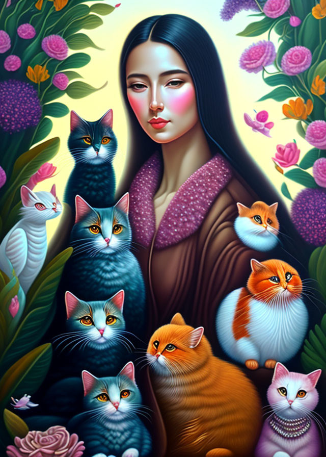 lady and her animals