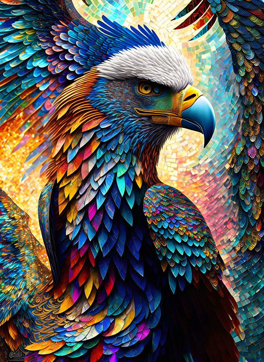 colored eagle