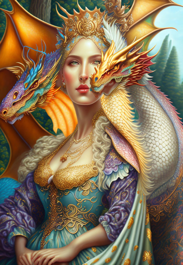 dragons and lady