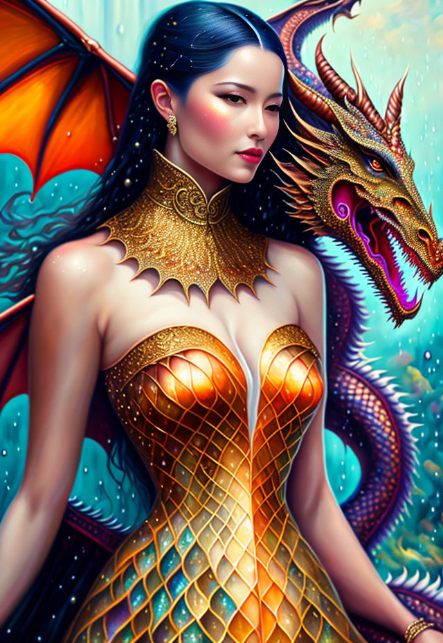 lady with dragon