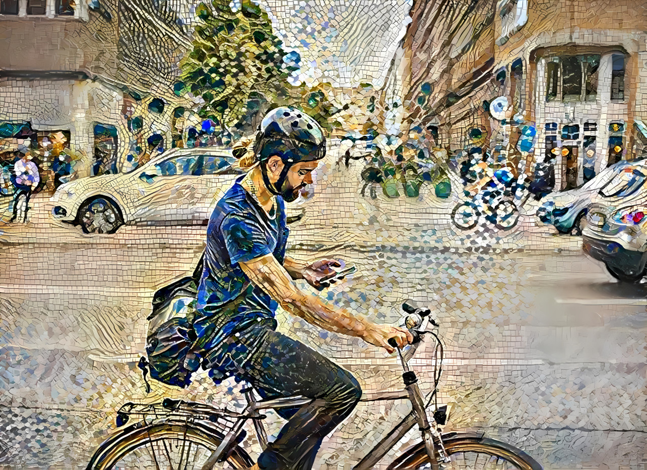 making a phone call while riding your bike