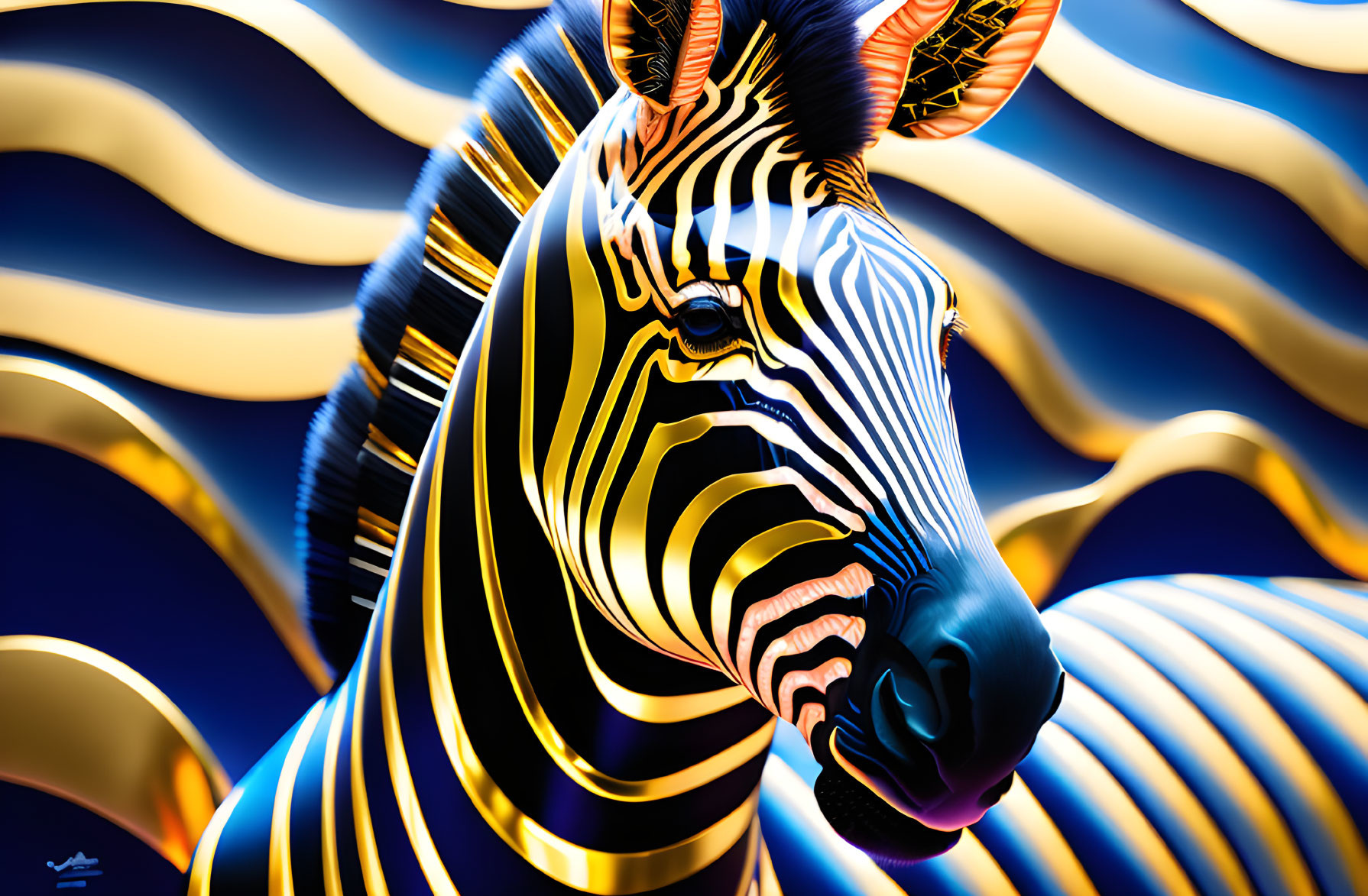Striking Fusion of Zebra and Artistic Styles